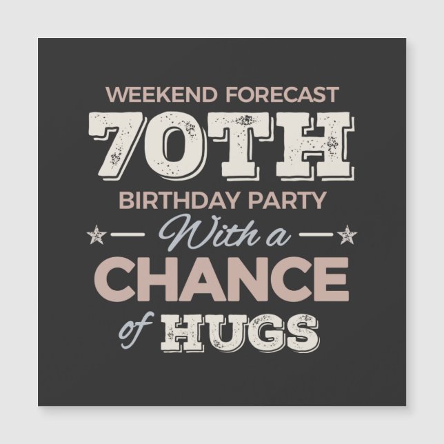 Funny 70th birthday sayings (Front)