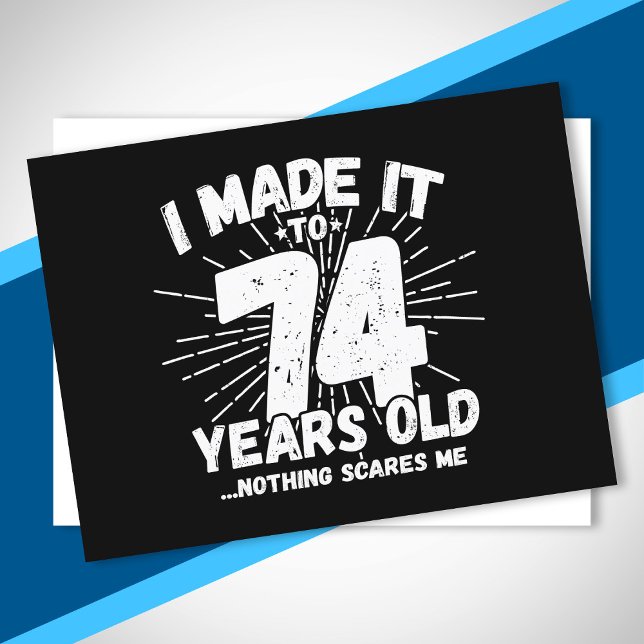 Funny 74th Birthday Quote Sarcastic 74 Year Old Postcard (Creator Uploaded)