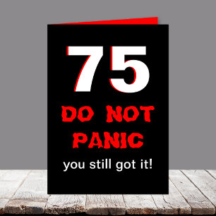 Funny 75th Birthday Card for Men