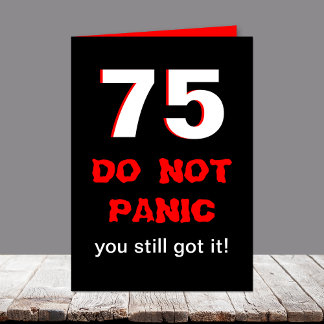 Funny 75th Birthday Card for Men