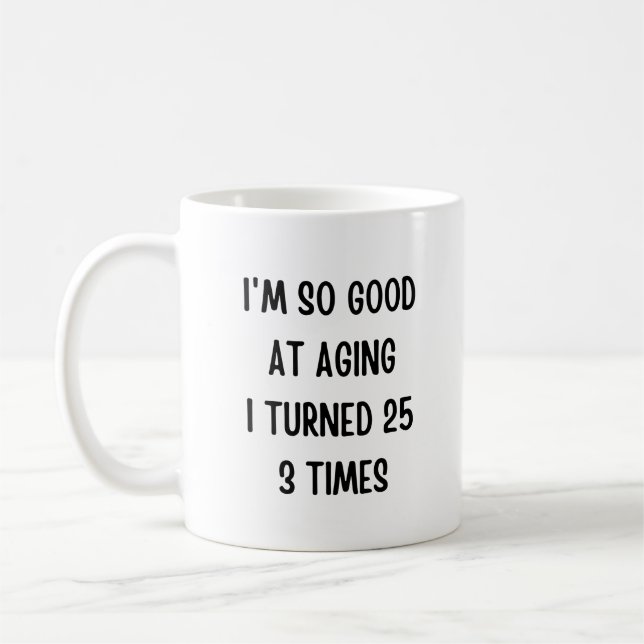 Funny 75th Birthday Gift  Coffee Mug (Left)