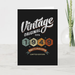 Funny 76 Year Old 1949 Vintage 76th Birthday Gift Card