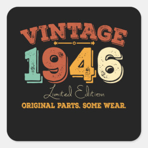 Funny 79 Year Old 1946 Vintage 79th Birthday Gift Square Sticker