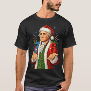 Funny 7-6 6-7 George Washington Santa 67 Meme Chri T-Shirt