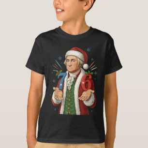 Funny 7-6 6-7 George Washington Santa 67 Meme Chri T-Shirt