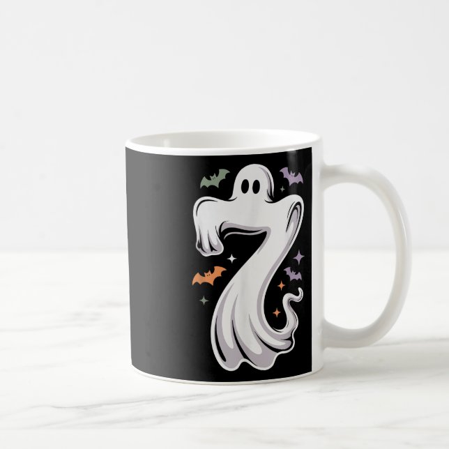 Funny 7 Ghost Meme Halloween Costume Matching Desi Coffee Mug (Right)