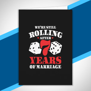Funny 7th Anniversary Couples Married 7 Years Card
