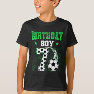 Funny 7th Birthday Boy Soccer Theme Party 7 Year O T-Shirt