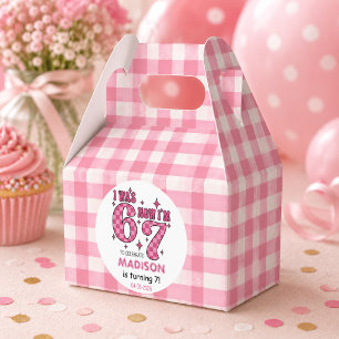 Funny 7th Birthday   “I Was 6, Now 7” Party Favour Box