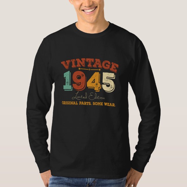 Funny 80 Year Old 1945 Vintage 80th Birthday Gift T-Shirt (Front)