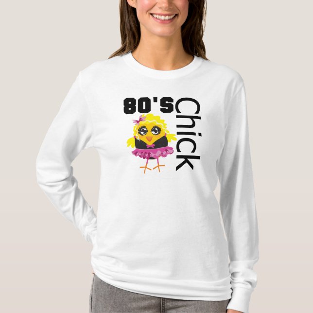 Funny 80s Chick T-Shirt (Front)