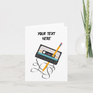 Funny 80s Music Retro Cassette Tape Birthday Card