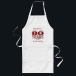 Funny 80th Birthday and Still Cooking V03Z Long Apron<br><div class="desc">Funny 80th Birthday and Still Cooking V03Z Apron. Here's a fun birthday gift for a special person. All text is customisable, so you can personalise with a name, and change the sentiment or the year if you need to. You can also change the text colour, the apron colour, or the...</div>