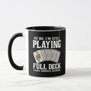 Funny 80th Birthday Card Player Mug