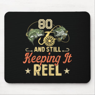 Funny 80th Birthday Fishing Shirt For Men Tank Top Mouse Pad