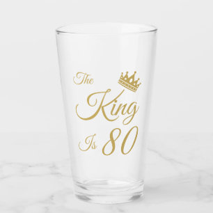 Funny 80th Birthday For Men Glass