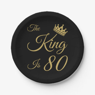 Funny 80th Birthday For Men Paper Plate