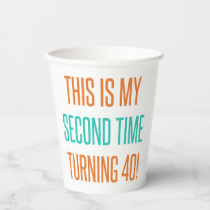 Funny 80th Birthday For Women Paper Cups
