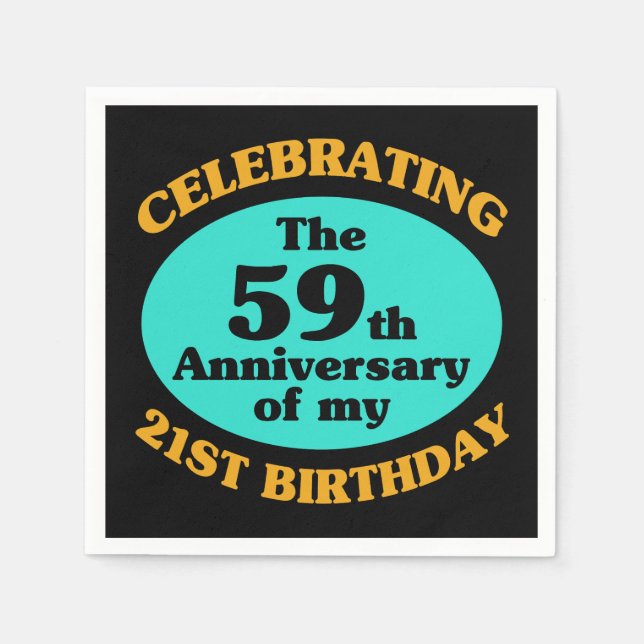 Funny 80th Birthday Gag Gift Napkin (Front)