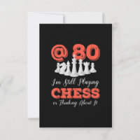 Funny 80th Birthday Gift - 80 Year Old Chess Queen