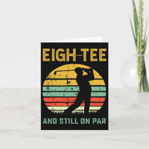 Funny 80th Birthday Golf Pun Golfing 80 Year Old G Card