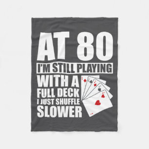 Funny 80th Birthday Ker Player 80 Year Old Fleece Blanket