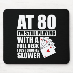 Funny 80th Birthday Ker Player 80 Year Old Mouse Pad