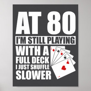 Funny 80th Birthday Ker Player 80 Year Old Retro  Poster