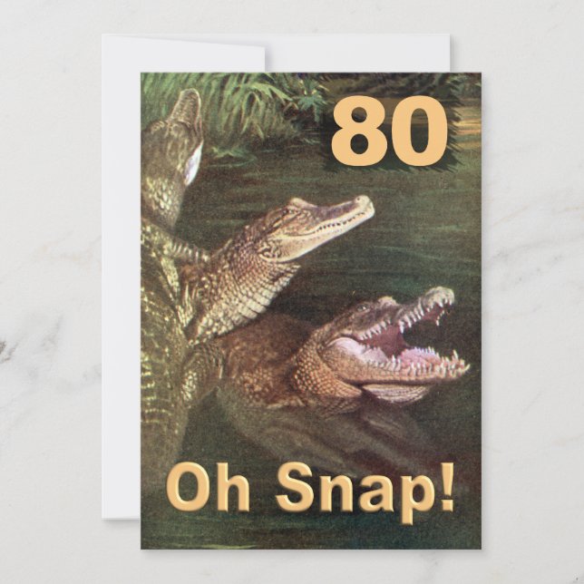 Funny 80th Birthday Party Invitations (Front)