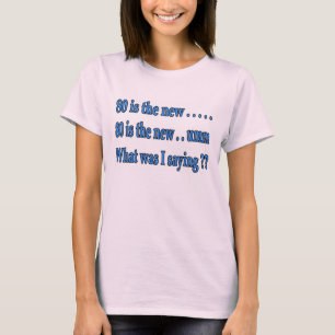 Funny 80th Birthday Present - What Was I Saying? T-Shirt