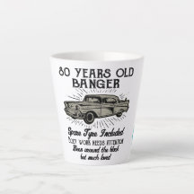 Funny 80th Birthday Retro Car Banger Add Name Date