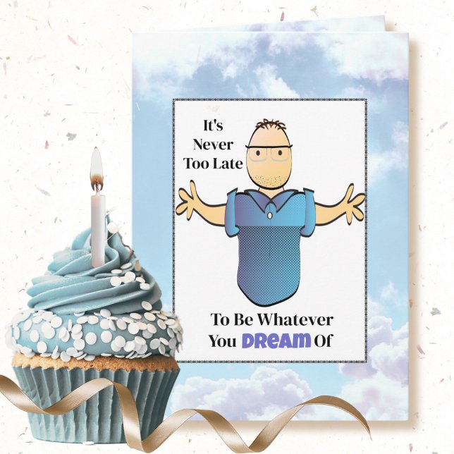 Funny 80th Male Cartoon Humourous Birthday  Card (Creator Uploaded)