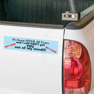 Funny 867-5309 Generic Music Blue Red Bumper Sticker