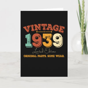 Funny 86 Year Old 1939 Vintage 86th Birthday Gift Card