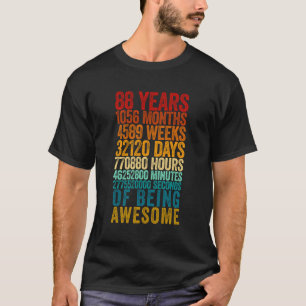 Funny 88Th Birthday Shirt Old Metre Funny 88 Year 