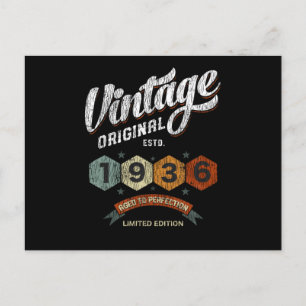 Funny 89 Year Old 1936 Vintage 89th Birthday Gift Postcard