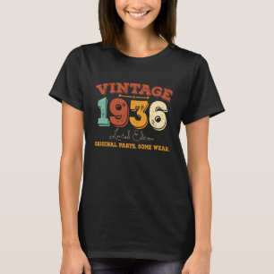 Funny 89 Year Old 1936 Vintage 89th Birthday Gift T-Shirt