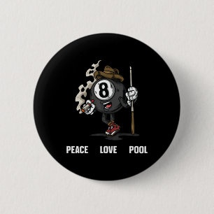 Funny 8 Ball Billiard Pool Player Eight Ball Billi 6 Cm Round Badge