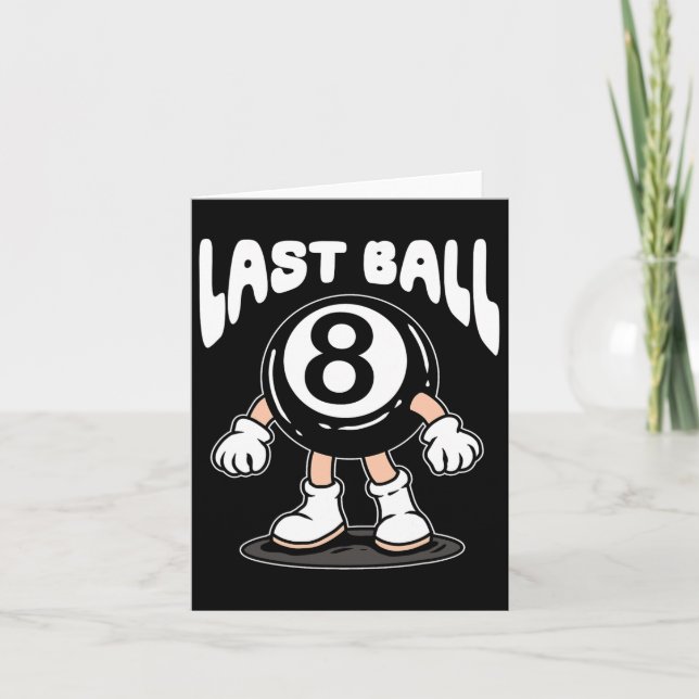 Funny 8 Ball Billiard Pool Player Eight Ball Billi Card (Front)