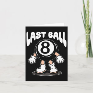Funny 8 Ball Billiard Pool Player Eight Ball Billi Card