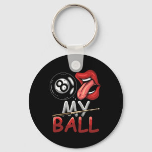 Funny 8 Ball Billiard Pool Player Eight Ball Billi Key Ring