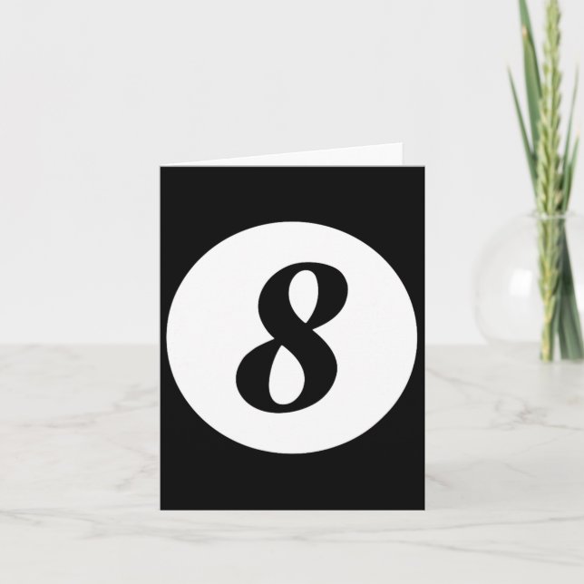 Funny 8 Ball Magic Billiards Pool Lazy Halloween C Card (Front)