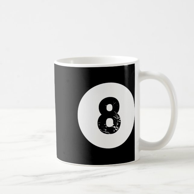 Funny 8 Ball Magic Billiards Pool Lazy Halloween C Coffee Mug (Right)