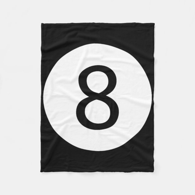 Funny 8 Ball Magic Billiards Pool Lazy Halloween C Fleece Blanket (Front)