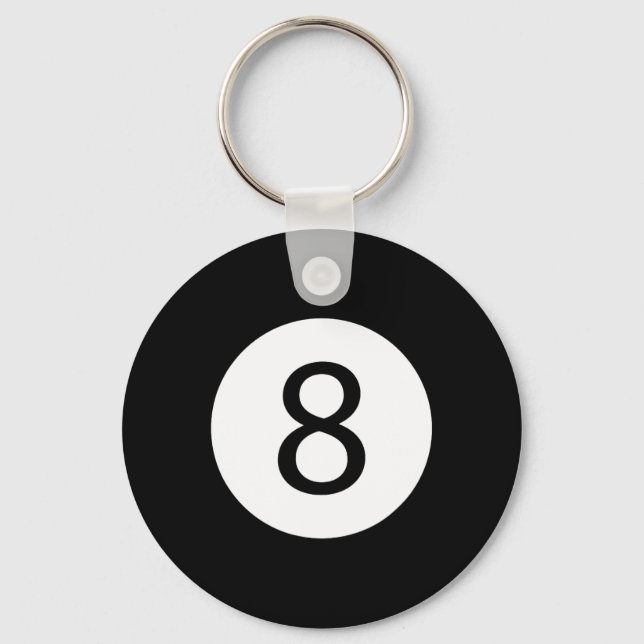 Funny 8 Ball Magic Billiards Pool Lazy Halloween C Key Ring (Front)