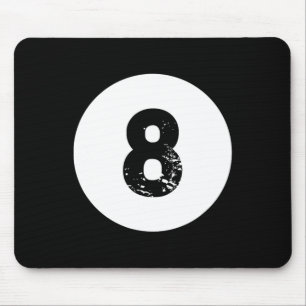 Funny 8 Ball Magic Billiards Pool Lazy Halloween C Mouse Pad