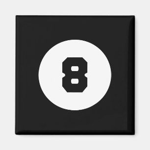 Funny 8 Ball Magic Eight Ball Billiards Pool Black Magnet