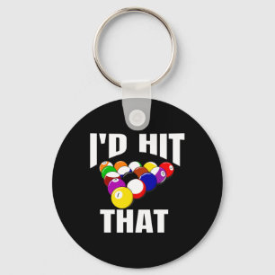 Funny 8 Ball Mens Billiards Pool Id Hit That  Key Ring