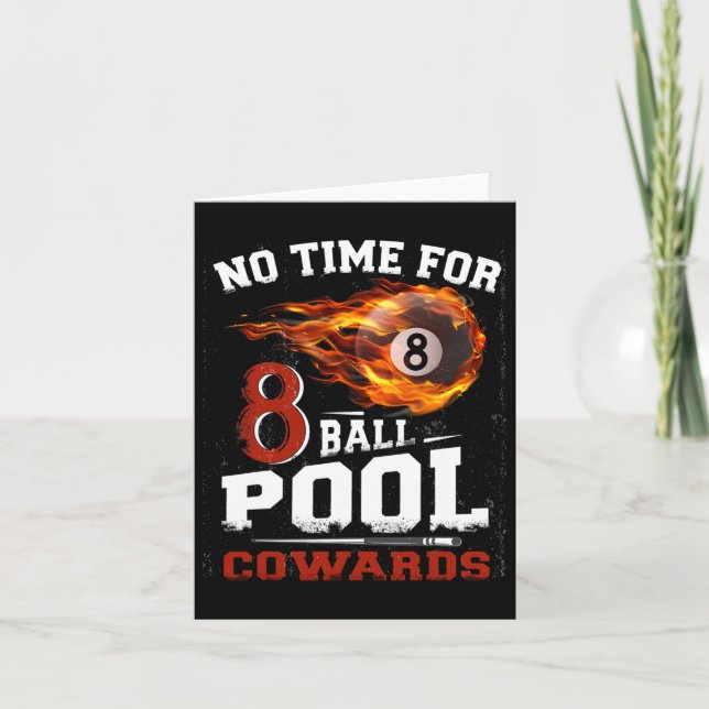 Funny 8 Ball Pool Billiards Player Quote Team Leag Card (Front)