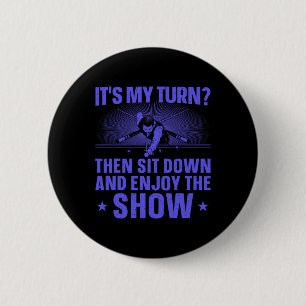 Funny 8 Ball Pool Design For Men Women Pool Player 6 Cm Round Badge